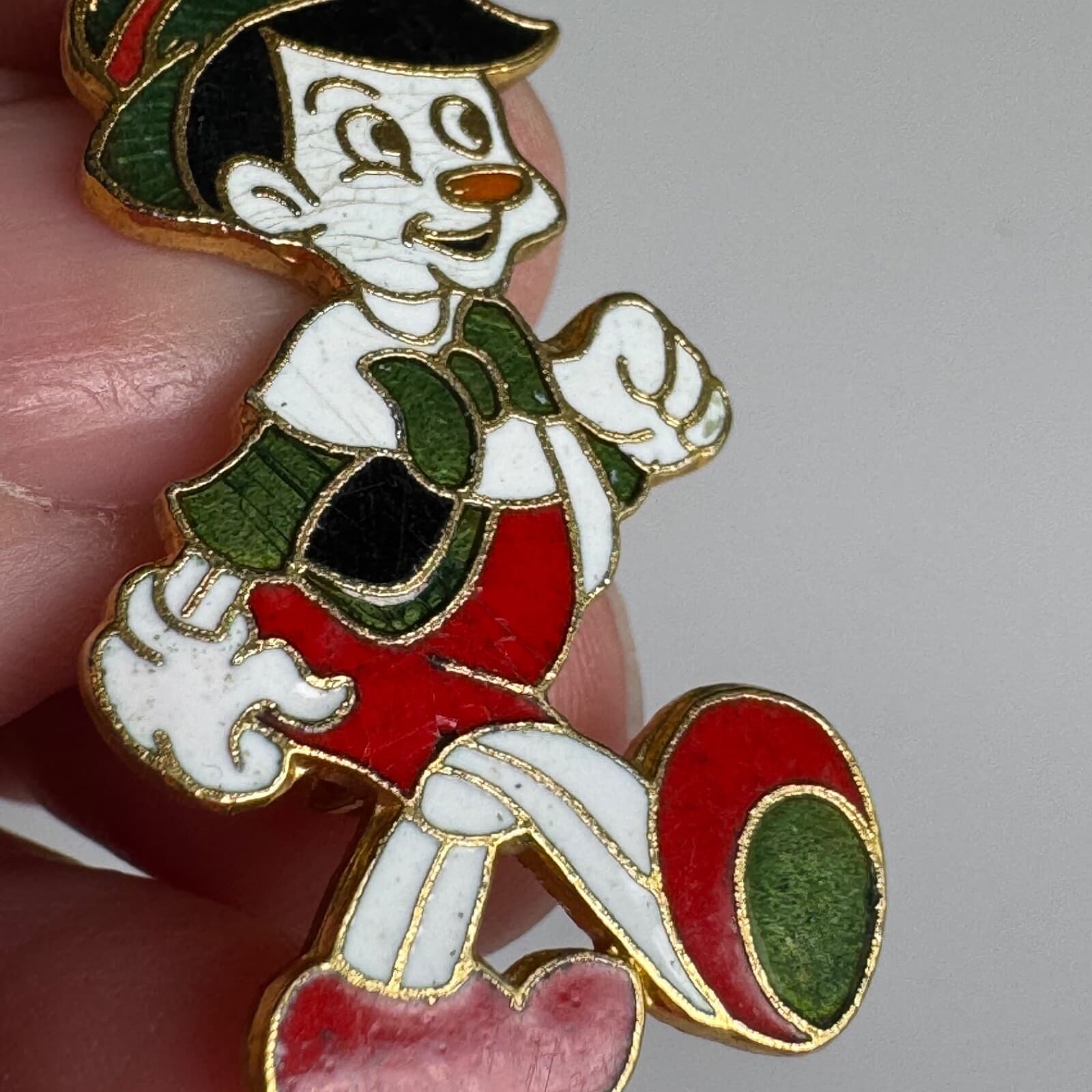 Vintage Pinocchio Enamel Lapel Pin Disney Made in Korea 2