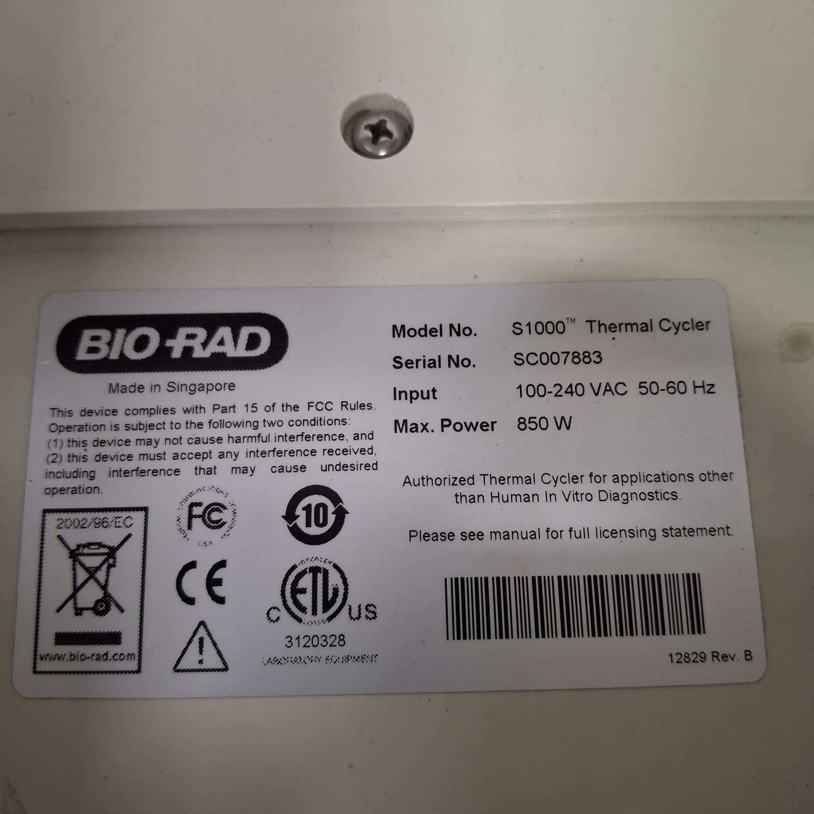 Bio-Rad S1000 Thermal Cycler 5