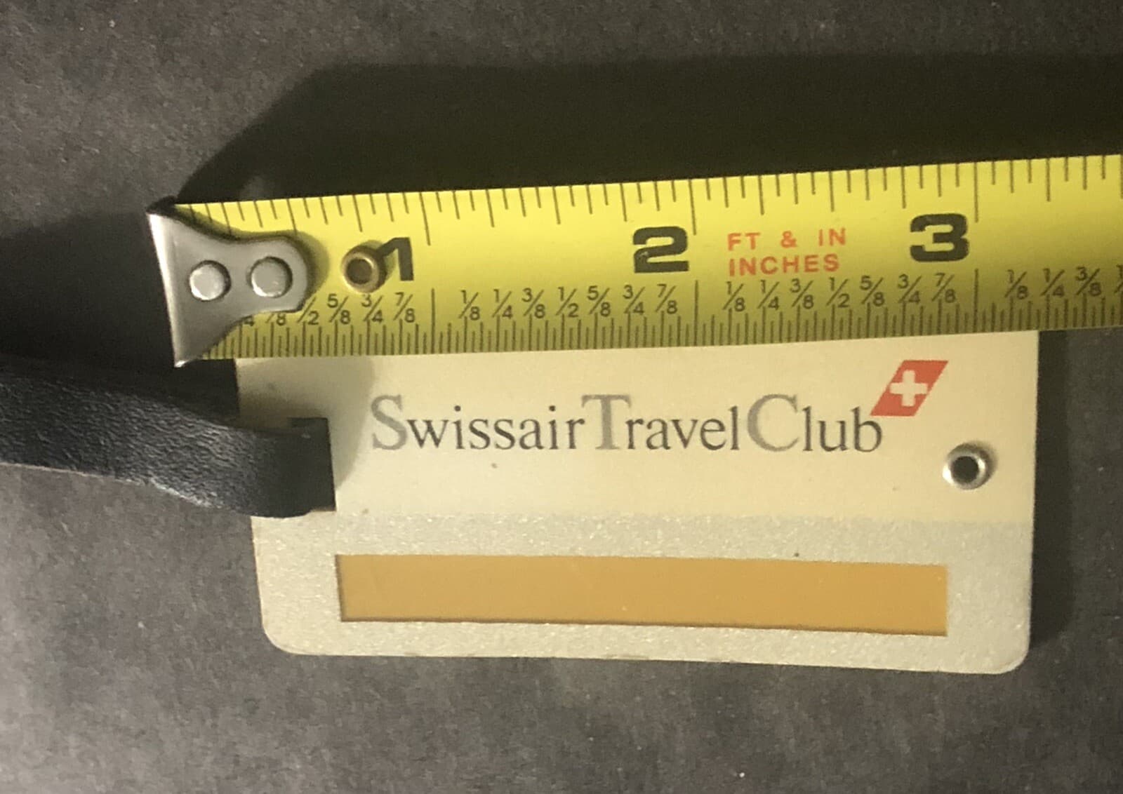 Vintage swiss air airline travel club member Pass card Luggage Tag SWISSAIR 6