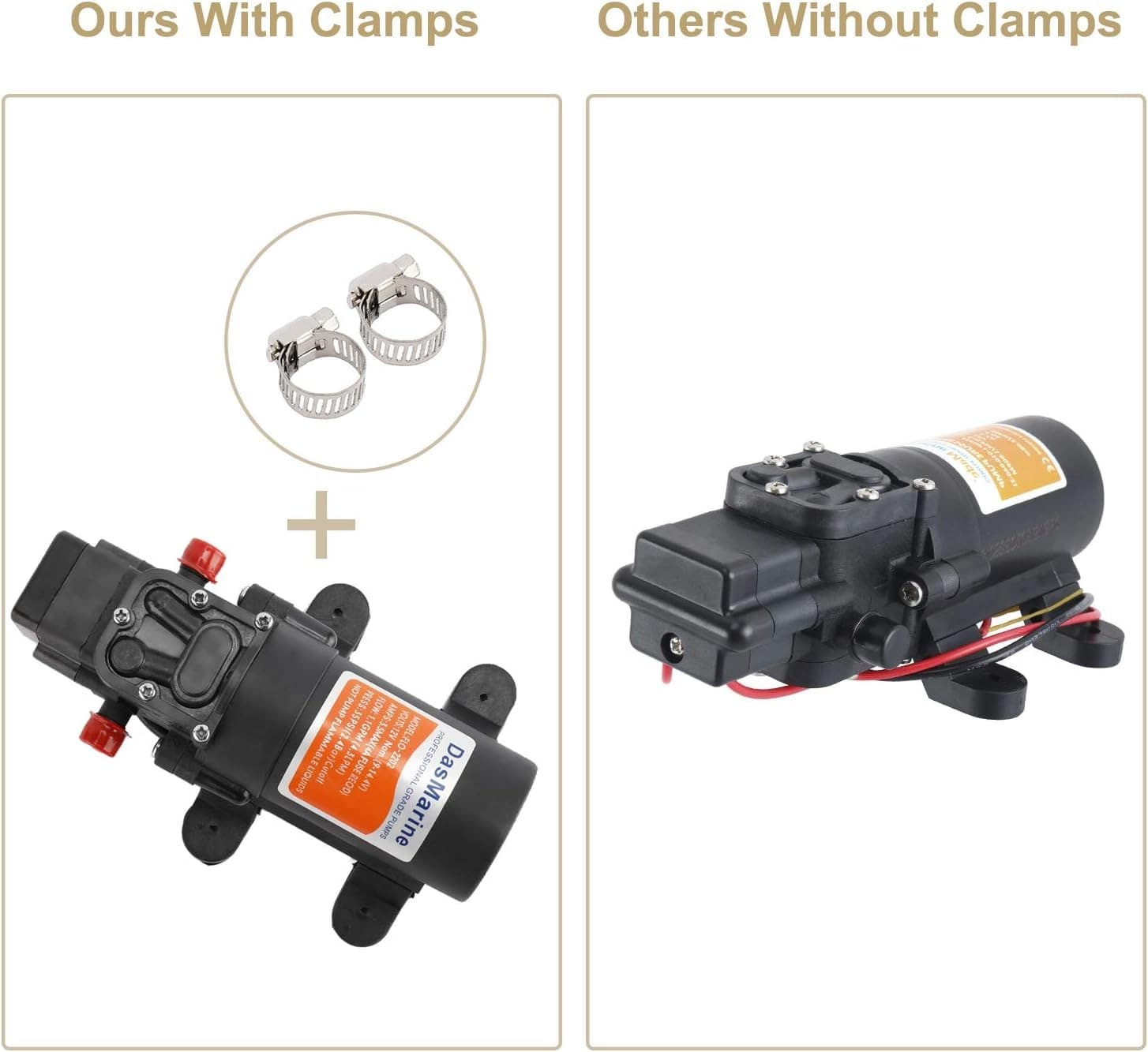 12V 35 PSI Water Pump Self Priming Pump Diaphragm High Pressure Pump for Boat 5