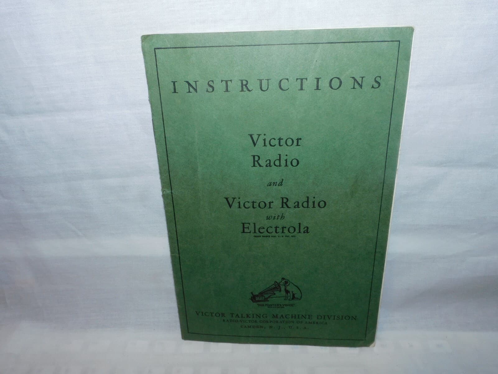 EARLY 1900'S VICTOR RADIO WITH ELECTROLA INSTRUCTIONS - 12 PAGES