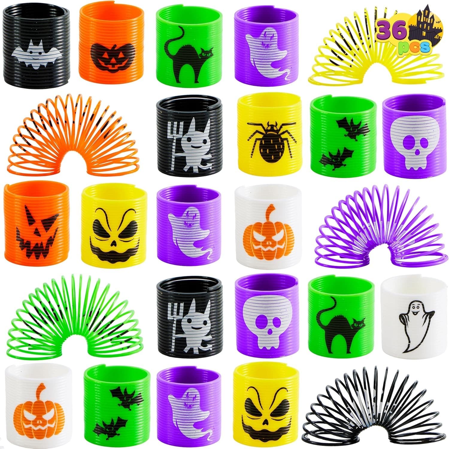 JOYIN 36 PCS Halloween Coil Spring Toys for Kids, Mini Magic Springs for... 