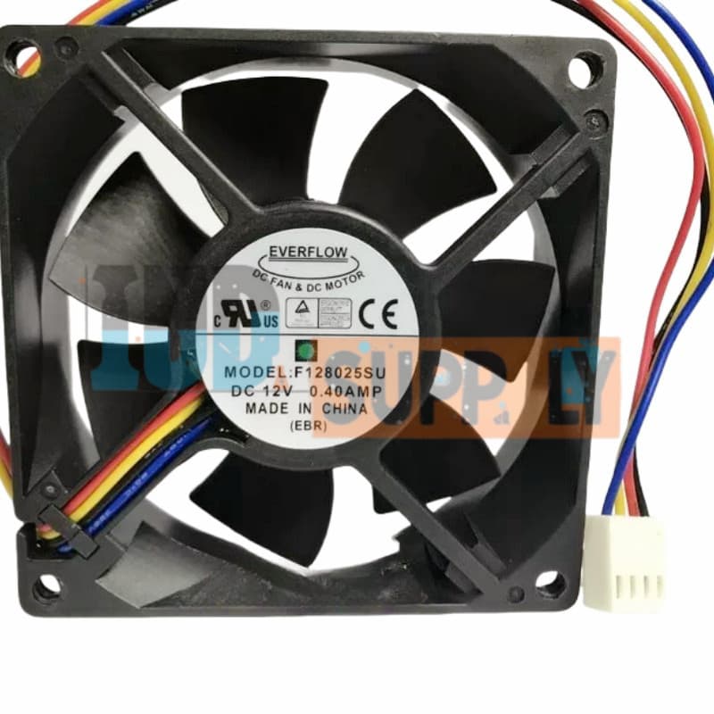 1pc EVERFLOW F128025SU 80*80*25mm DC 12V 0.40A PWM speed control CPU cooling fan