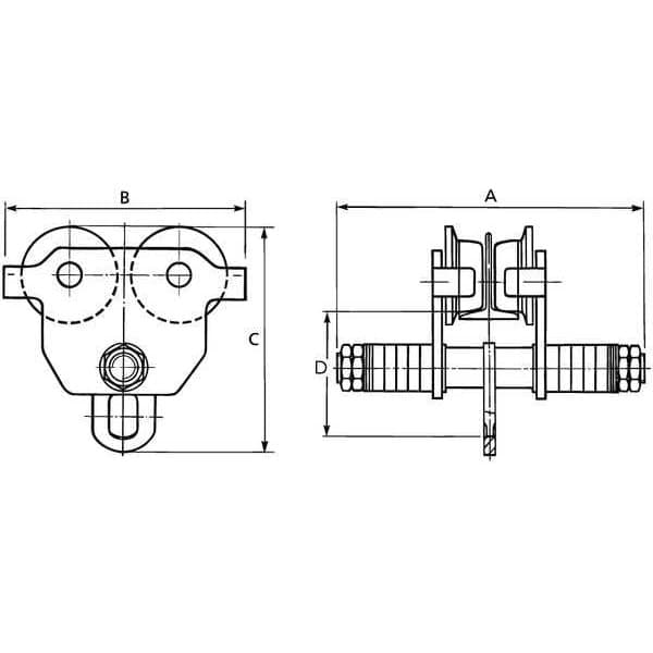 Oz Lifting Products Oz1pbt Trolley, 2000 Lb. 2