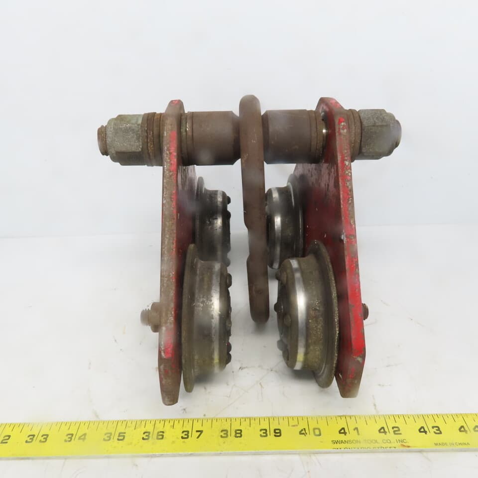 Unmarked Push/Pull Ball Bearing Hoist Beam Trolley 2" to 4 Flange 2
