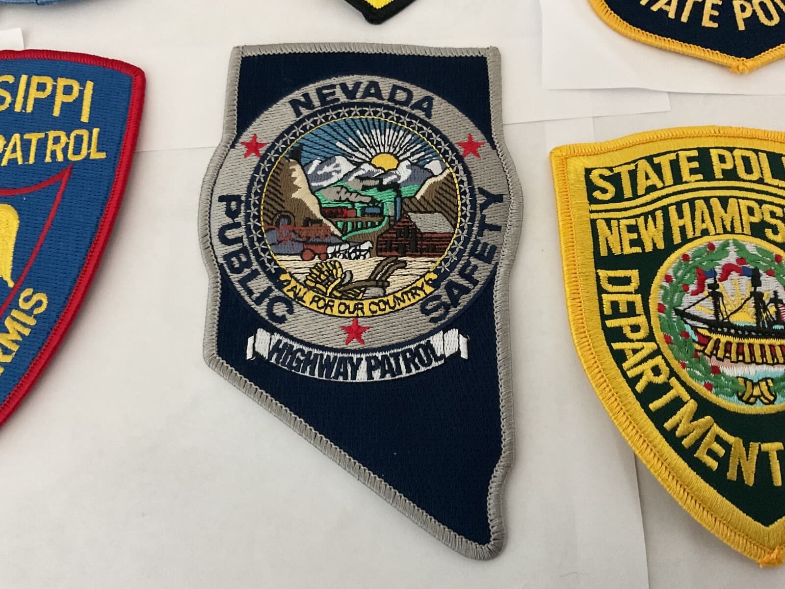 State Law Enforcement patches All different 10 piece set. All new.Full size 4