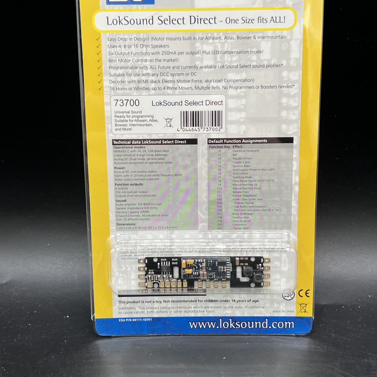 NOS ESU Loksound Direct 73700 Universal Sound Decoder  3