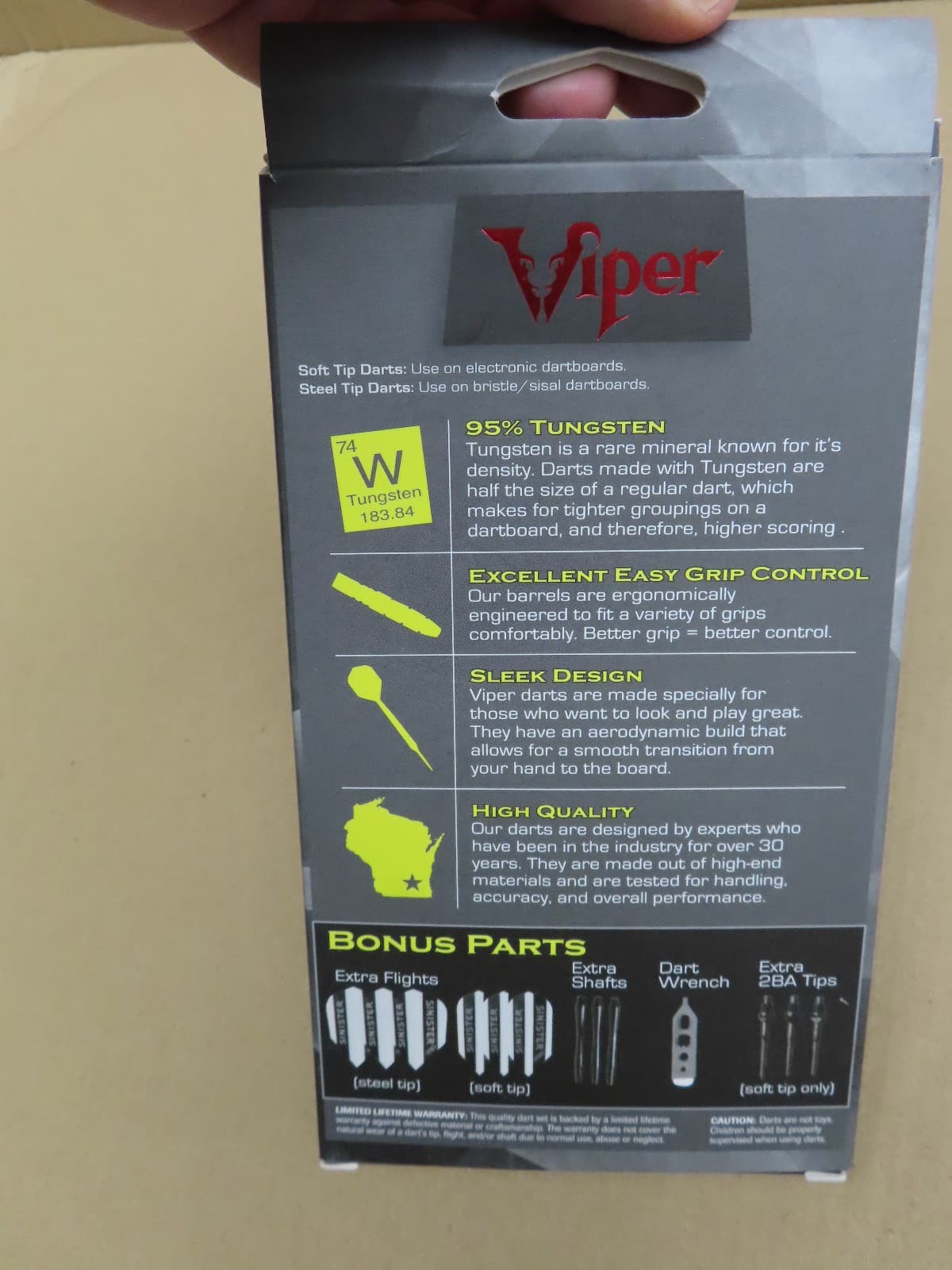 Tournament Sisal Dartboard w/ Number Ring & Viper Sinister Tungsten Darts Combo 3