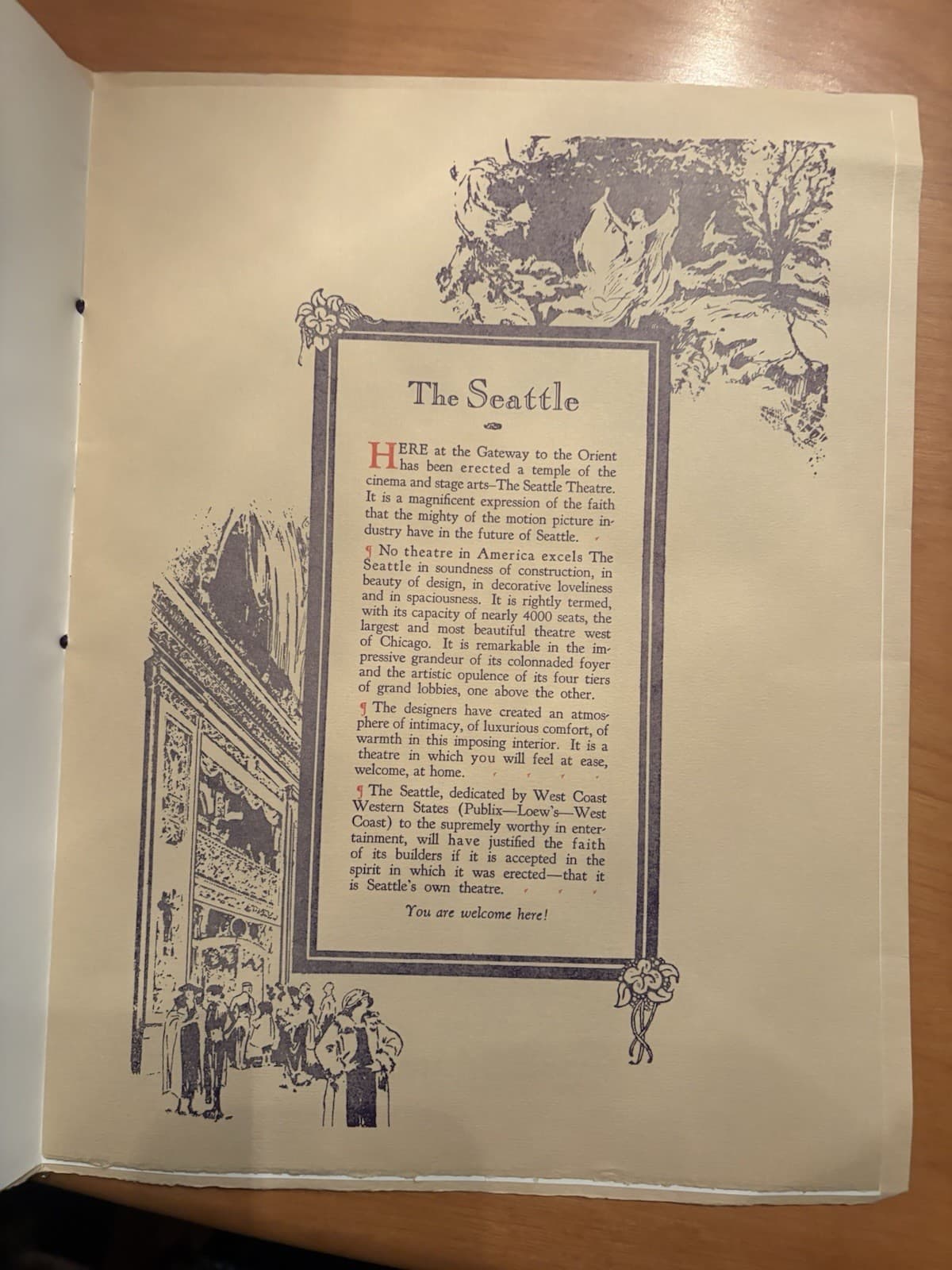 The Seattle (Paramount) Theatre 1928 Reproduction of Original Theatre Program 3