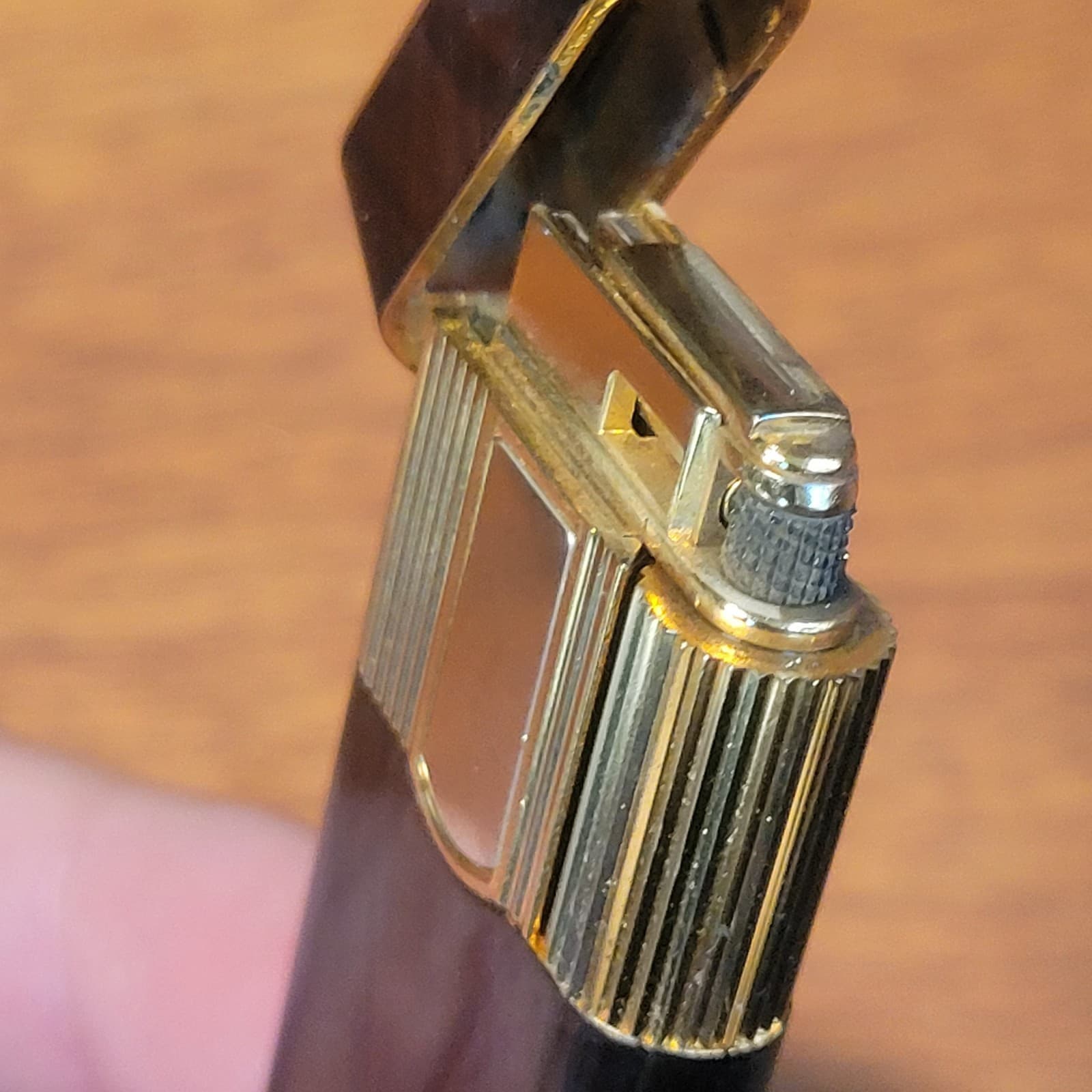 Vintage Colibri Spin Lighter Japan Vintage Collectible Gold Untested 6