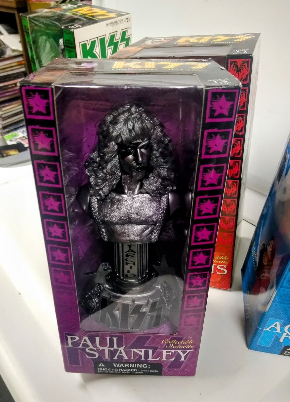 KISS 4pc METALLIC SILVER Collectible Statuettes Busts NIB Rare Variant Set 4