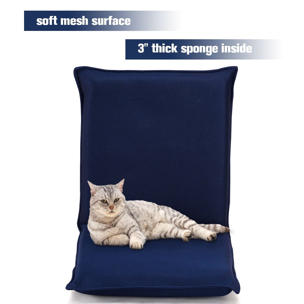 Costway Folding Lazy Sofa Bed Floor Chair Adjustable 6-Position Home Living Room 5