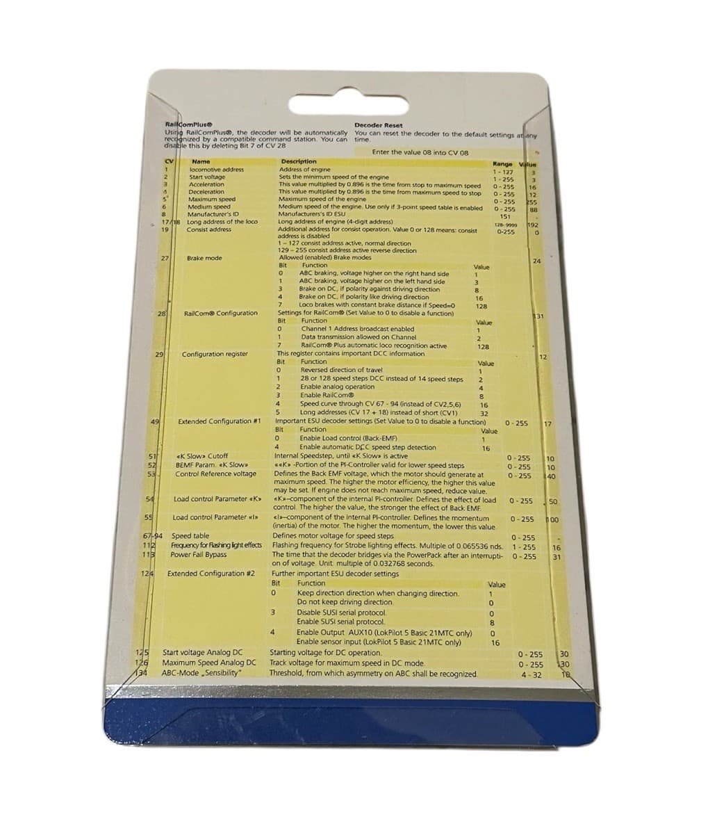 LokPilot 5 Basic DCC Motor Decoder 21MTC NEM660 Plug ~ HO / O Scale .. ESU 59029 3