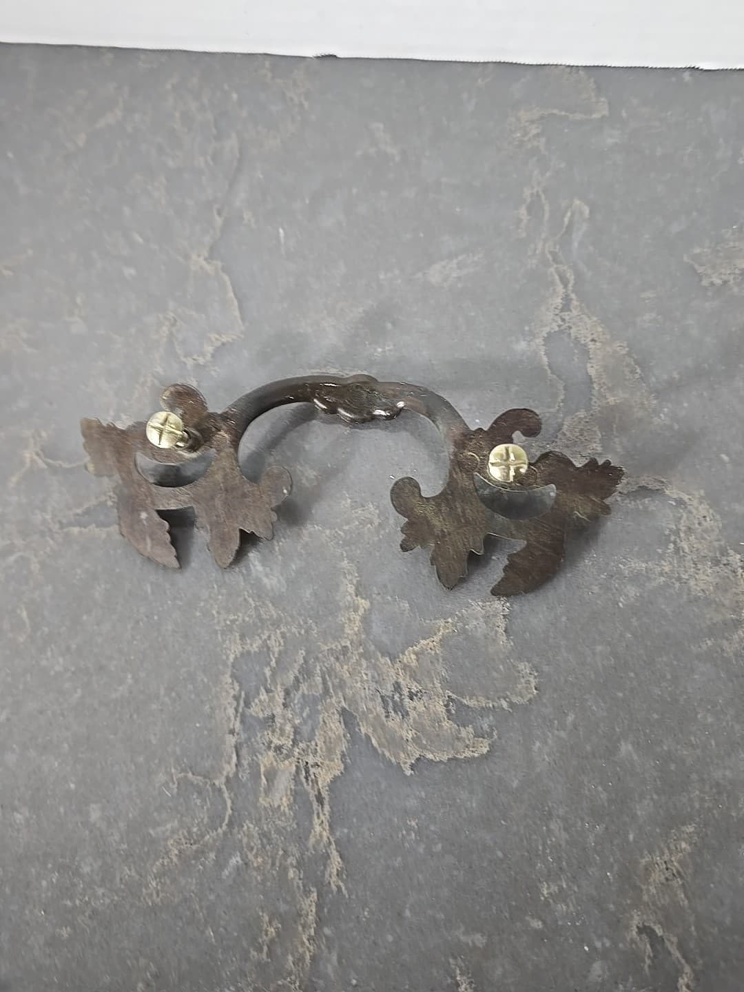 Vintage Drawer Pull French Provincial 3-1/2" Centers 6-1/8" Wide Keeler K8949 4