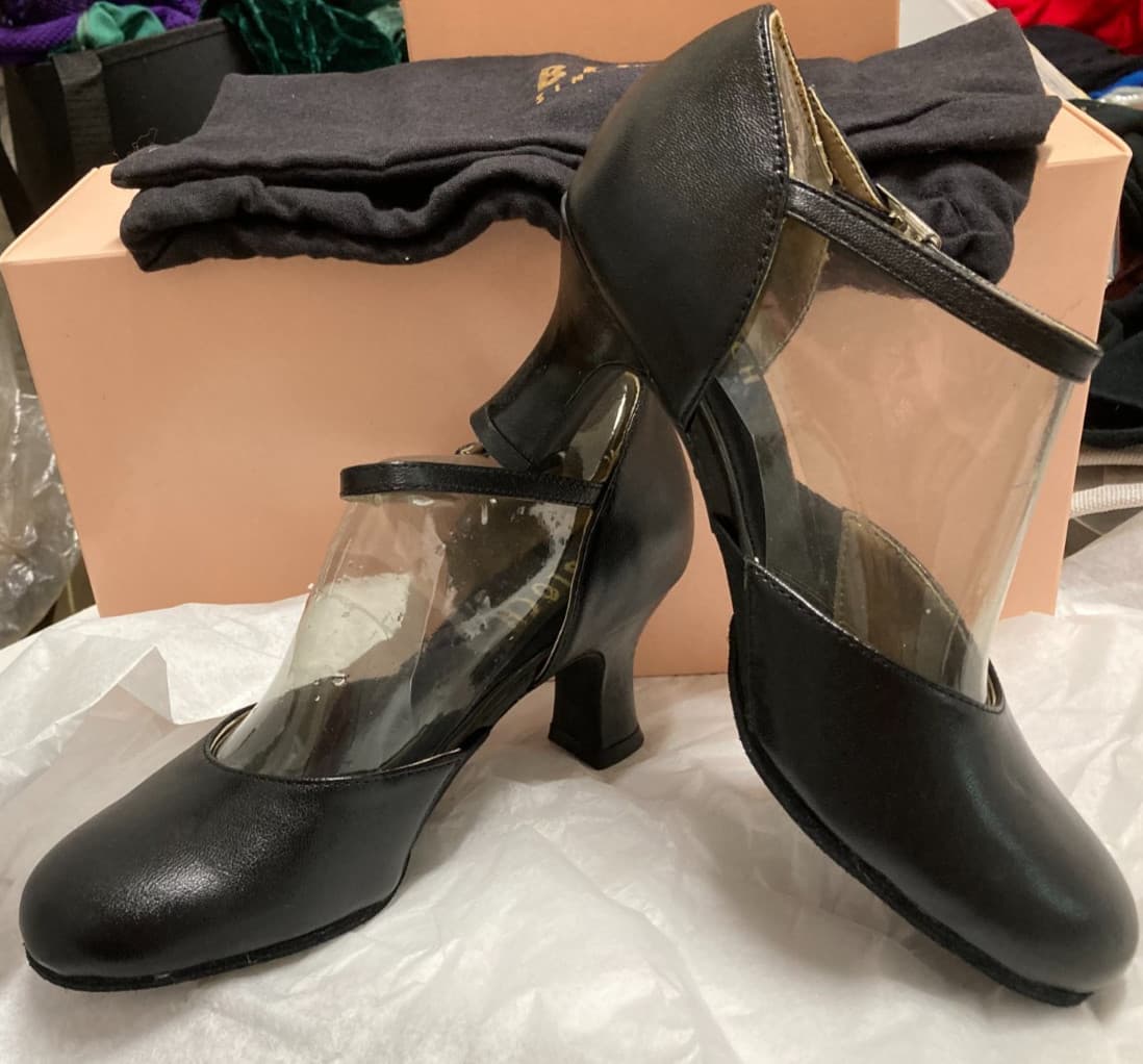 Bloch S0392L Splitflex II Ladies Leather Character shoes black 5.5M suede sole 3