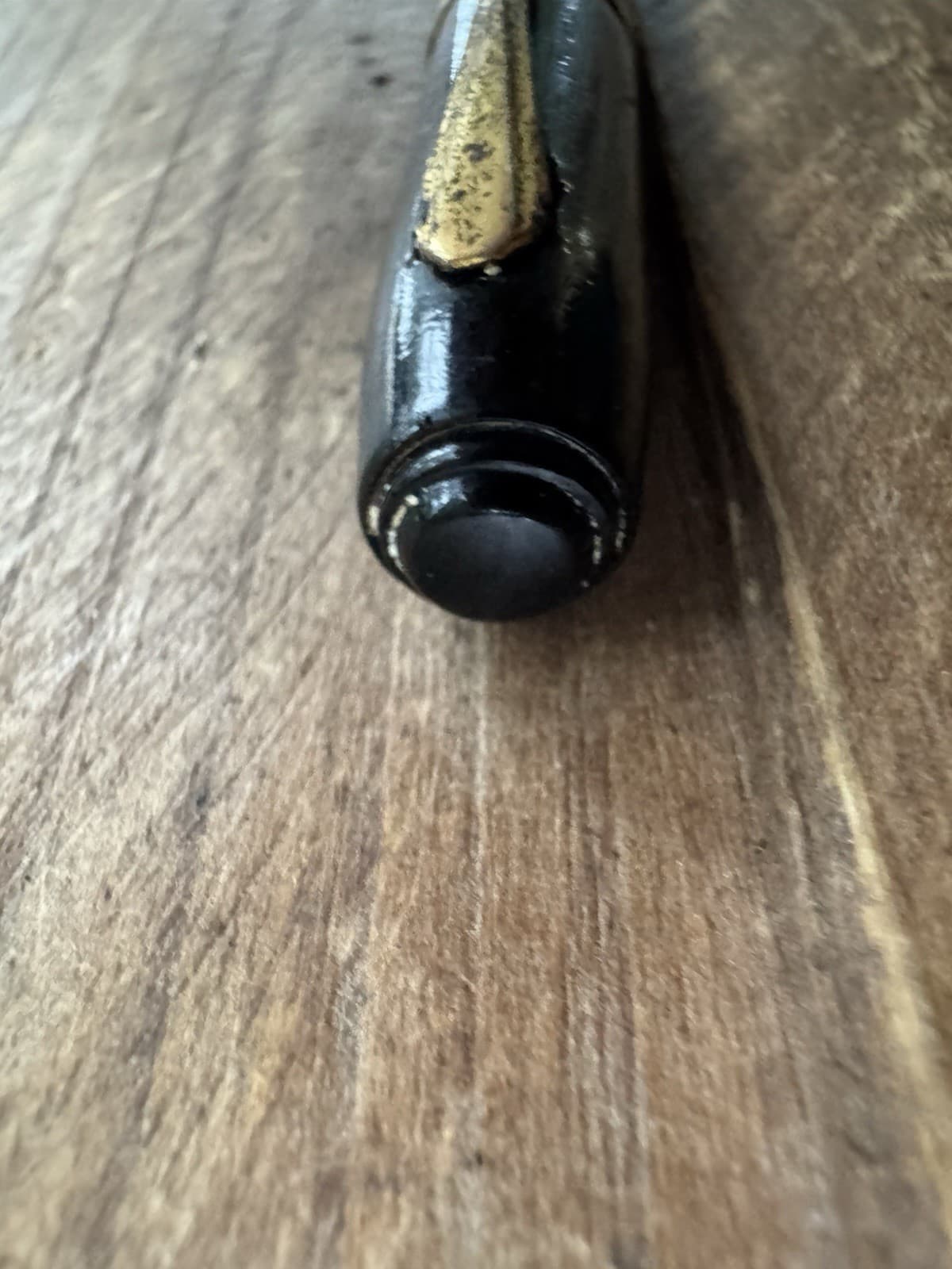 Vintage Eversharp Fountain Pen 14K Gold Plated Nib Black 1940s Junior 4.5” 3