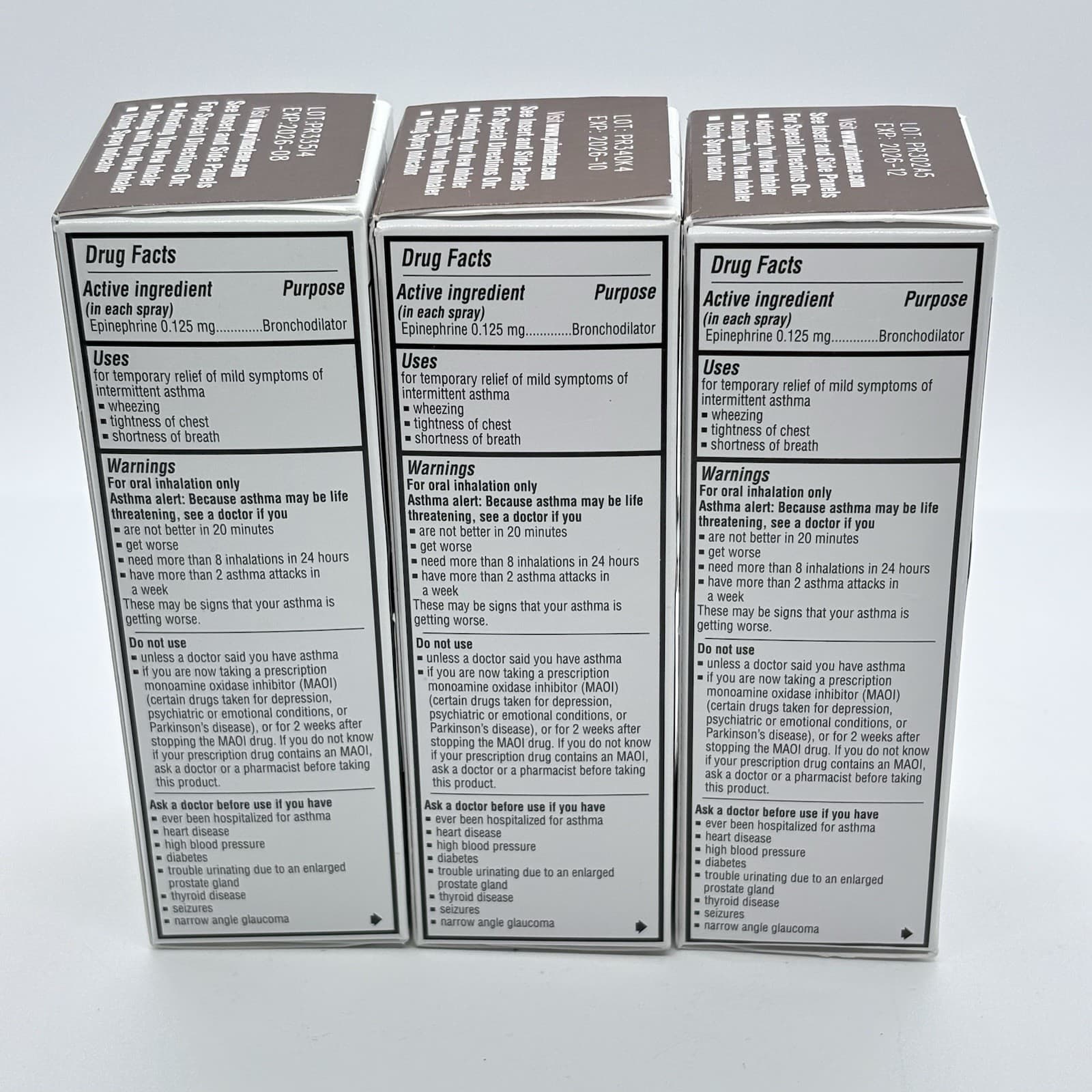 3 Primatene Mist Epinephrine Inhalation Aerosol 160 Sprays New Exp 8/10/12-2026 4