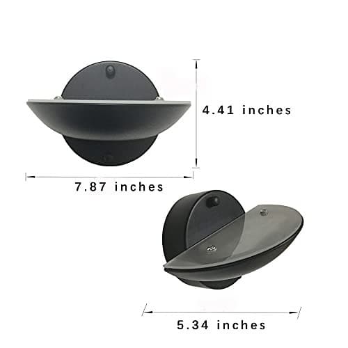  Led Wall Sconce Up Down Bowl Light Modern Art Moon Warm Lamp 10W for Black 2