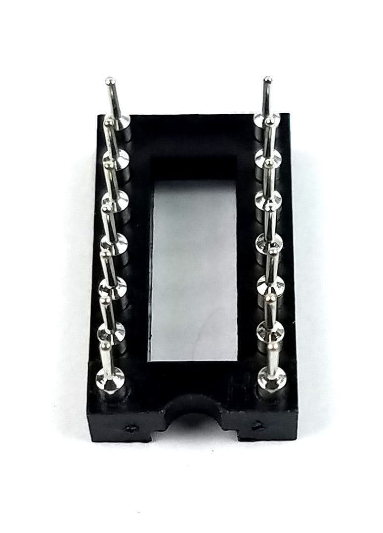 10PCS IC Sockets DIP-14 Machined Round Contact Pins Holes 2.54mm DIP14 DIP 14 3