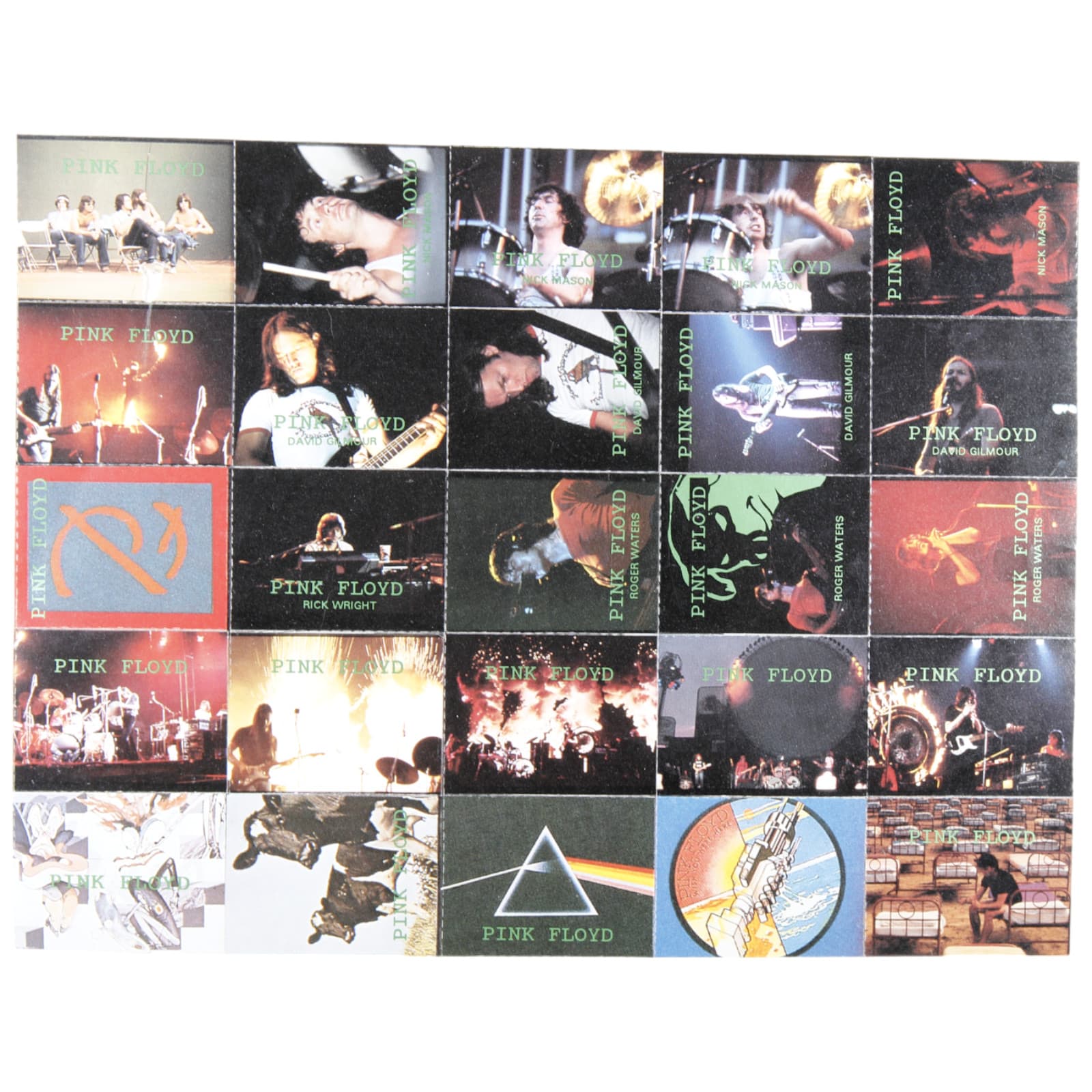 Pink Floyd Sheet of 25 stickers, 1994 Rock Fantasy Sheet 3