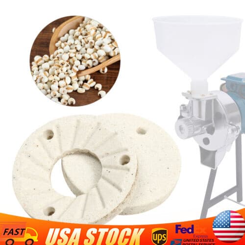 2PCS Grinding Sheets Discs for Electric Grain Mill Dry&Wet Grinder Machine NEW