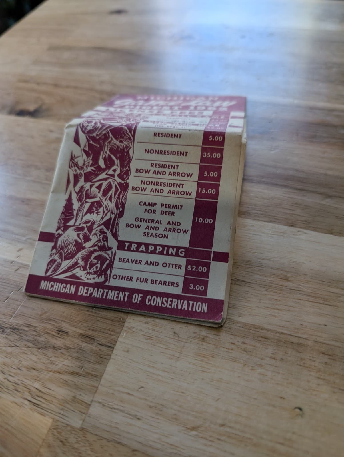 1962 MICHIGAN DNR HUNTING GAME LAWS DIGEST GUIDE  2