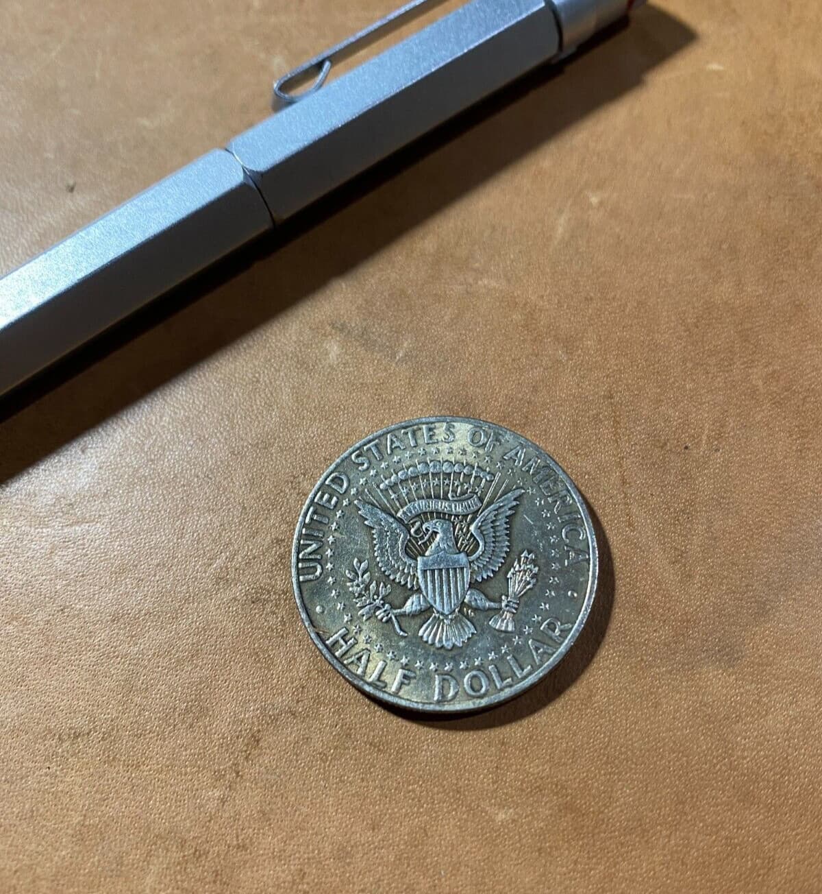 Kenedy Half Dollar Hobo Coin 1974 - repro - Tad bit of totem fidget EDC gear 2