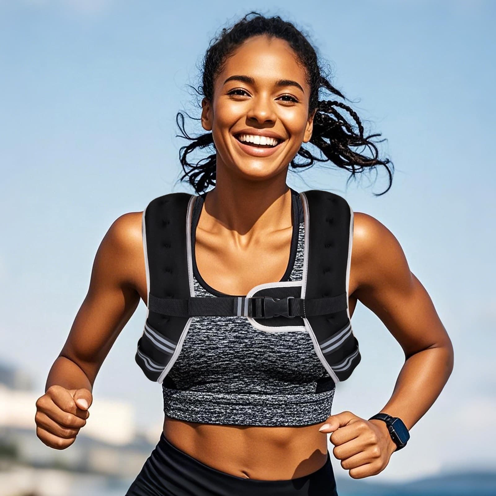 WIN4ALL Weighted Vest Men Women 6lb/8lb/12lb/16lb/20lb Weighted Vest Adjustab... 6