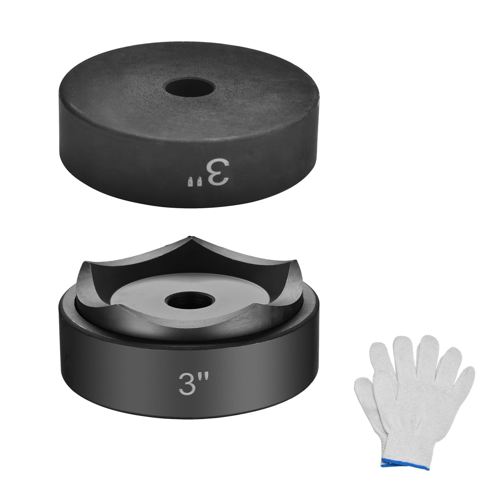 Yescom 3" Hydraulic Knockout Punch Die for Hole Punch Driver 3/4"-16UN Thread