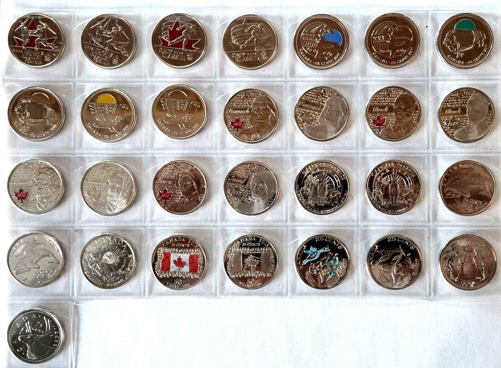 1967 - 2023 Canada 92 Coin Uncirculated BU Commemorative Quarter Set! 5