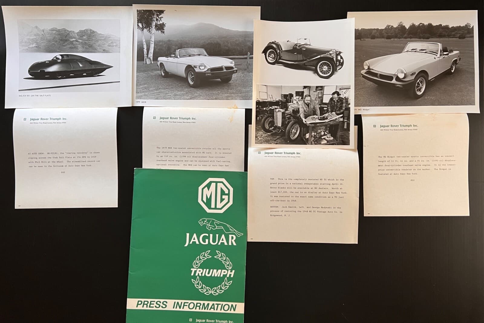 Rare Find! 1979 Jaguar MG Triumph Factory Press Kit w/ Photos! JRT  NY Auto Show 4