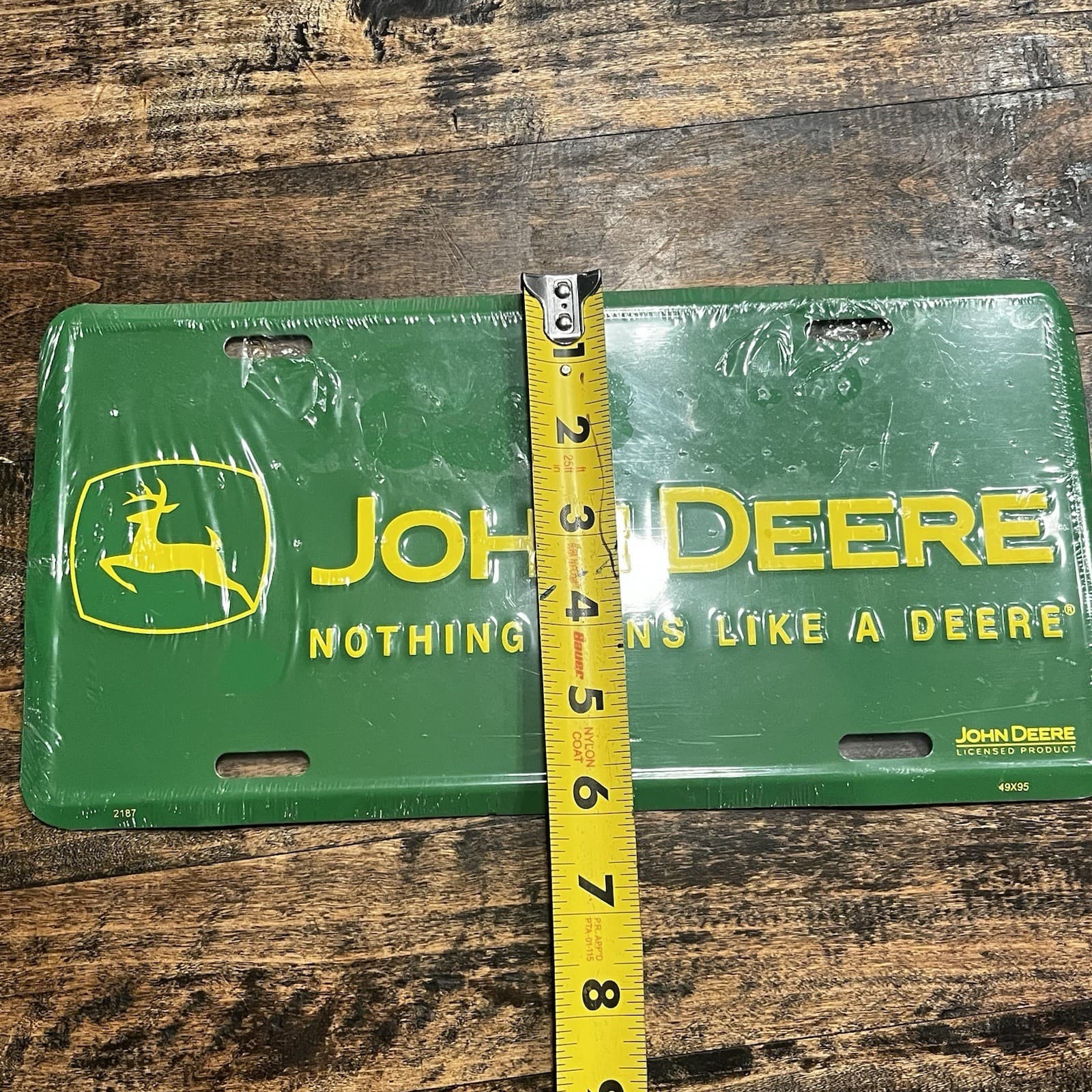 New John Deere Embossed Green Yellow Agriculture Farming License Plate Man Cave 4