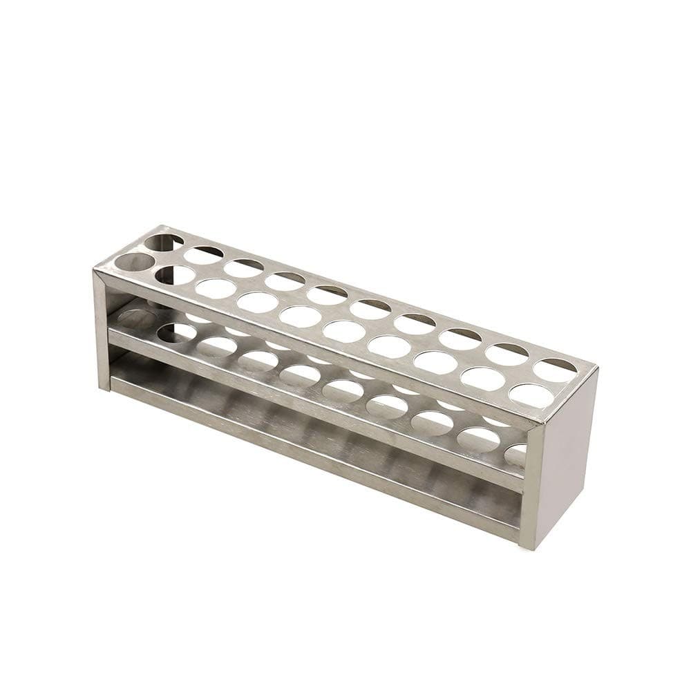 1 Pack 20-Hole Stainless Steel Test Tube Rack for 10-20mm Tubes LVO001