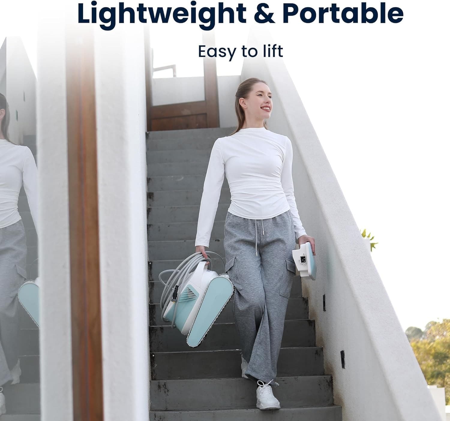 Poolmate Hydro 4 SE Robotic Pool Cleaner, 40FT Long Cable/4 Cleaning Modes wall 5