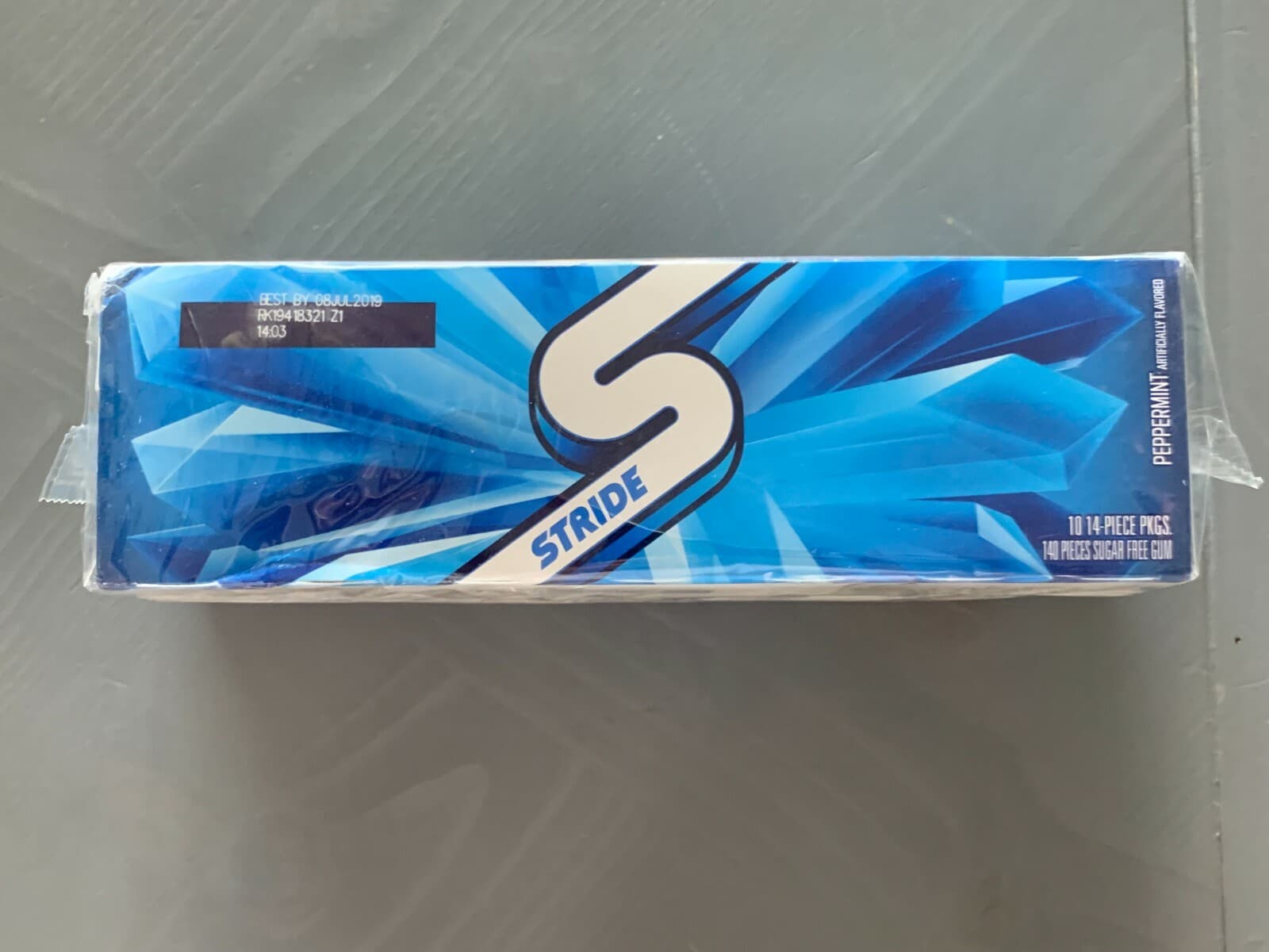 10 PACKS STRIDE PEPPERMINT CRUNCH REACTORS GUM DISCONTINUED COLLECTORS - BB 7/19 6