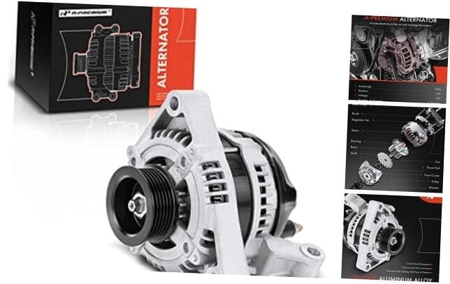  Alternator Compatible with Cadillac CTS 2009-2015 V8 6.2L, 12V 150A 6-Groove 