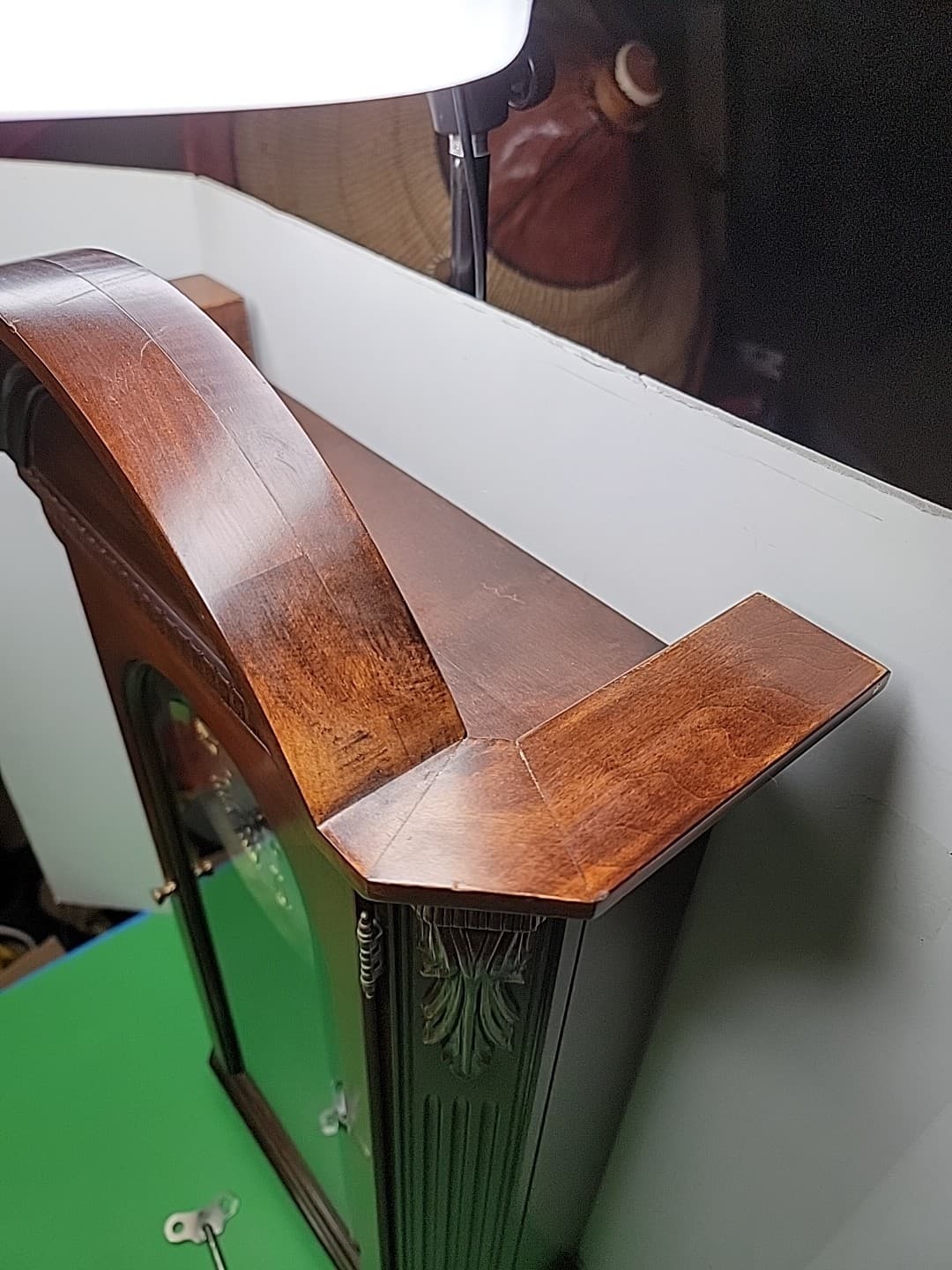 Sligh Regulator Style Wall Clock - 29.5" x 16.5" With Wind Key - Clean. 6