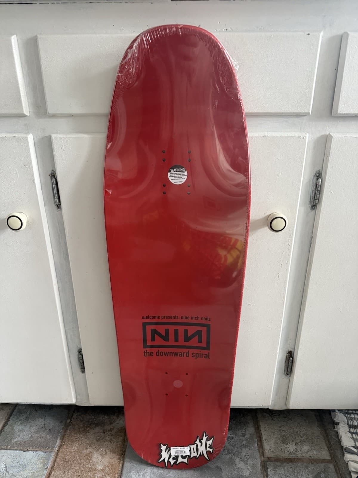 Welcome x Nine Inch Nails NIN Red Skateboard Deck 9.6” RARE 1/250 TDS NEW Sealed 3