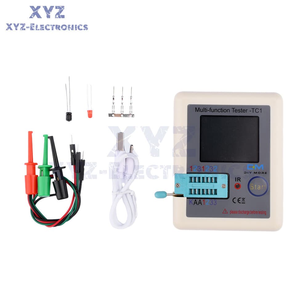 LCR-TC1 Transistor Tester TFT Diode Triode Capacitance Meter LCR ESR NPN MOSFET 2