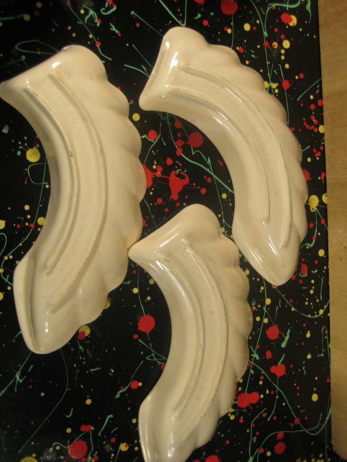 Lane & Co 4pc Crudites Set Vegetable Trays + Relish Dish California Pottery 3