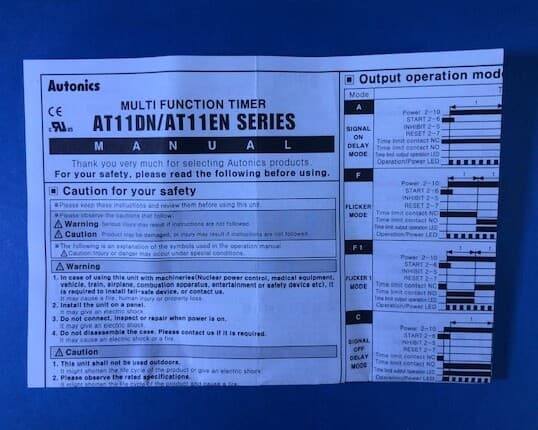 AT11DN-2  Autonics  Analog Timer 24VAC/VDC  With Socket Base 11pin 5