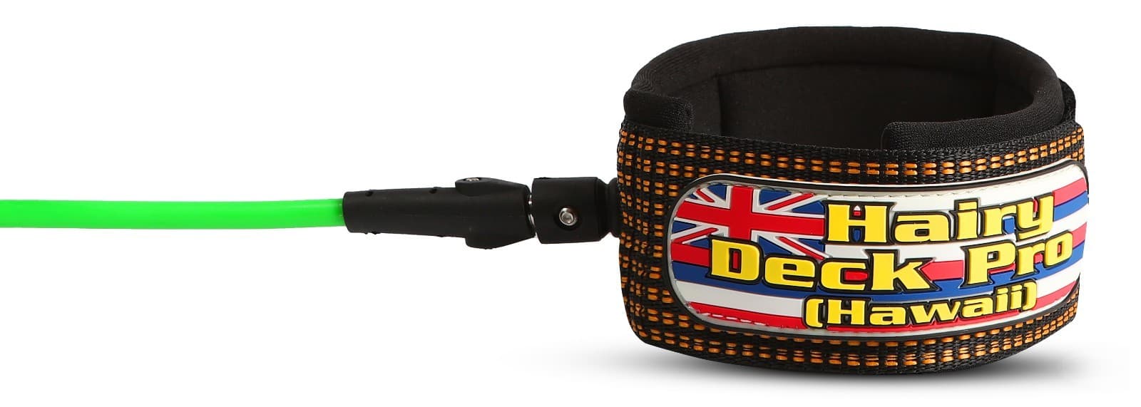 Hairy Deck Pro (Hawaii) PRO Series Surf Leash GREEN  7 FT 2