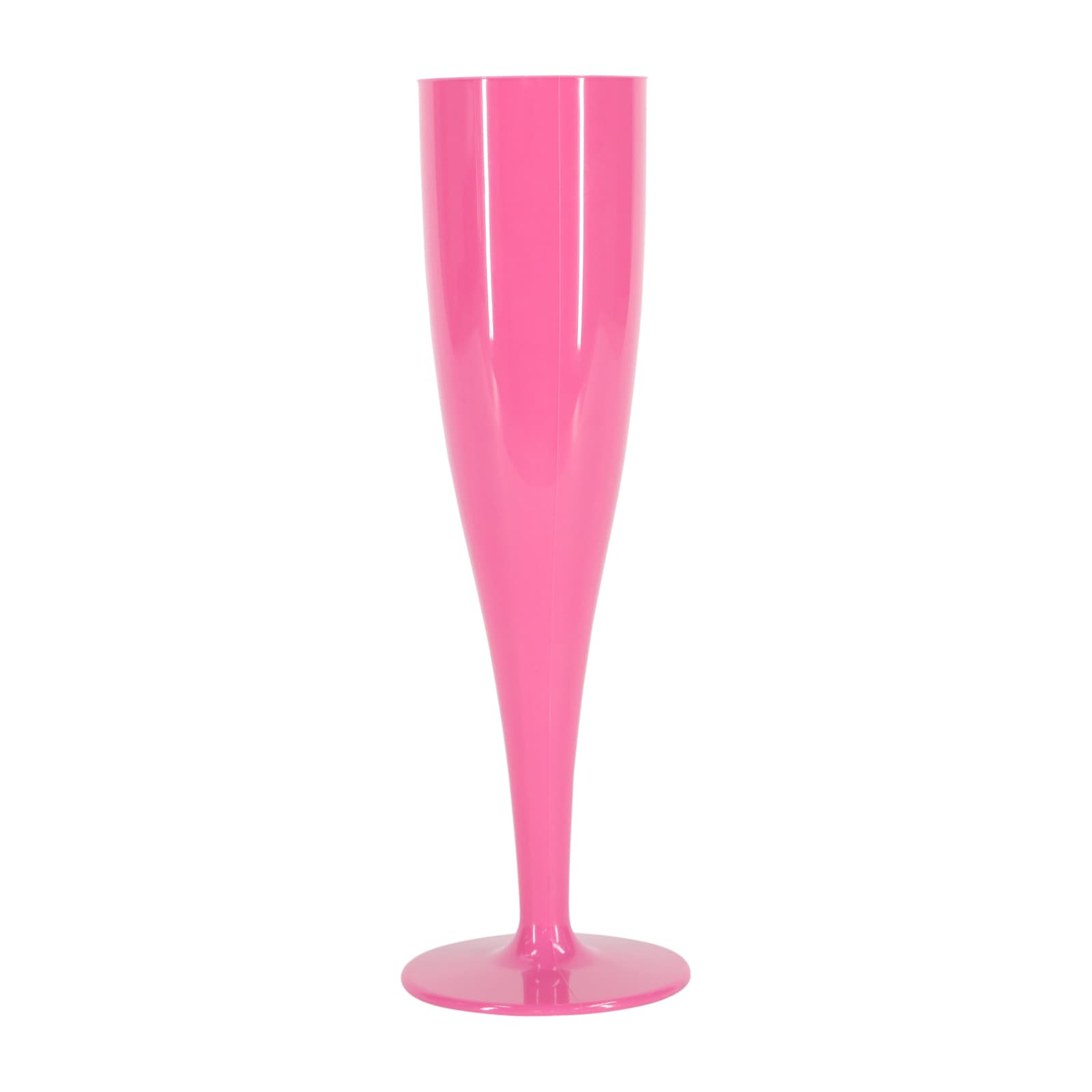 100 x Pink Prosecco Flutes 175ml Champagne Glasses Biodegradable Plastic Pack 4