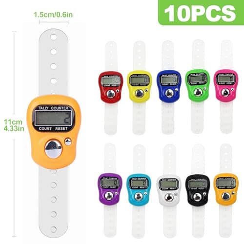 10-Pack Mini LCD Digital Finger Clicker Counter, 5-Digit Handheld Tally 4