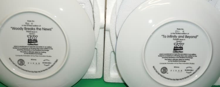 TOY STORY PORCELAIN PLATES~Complete Set of 4~Bradford Exchange~DISNEY~PIXAR 3