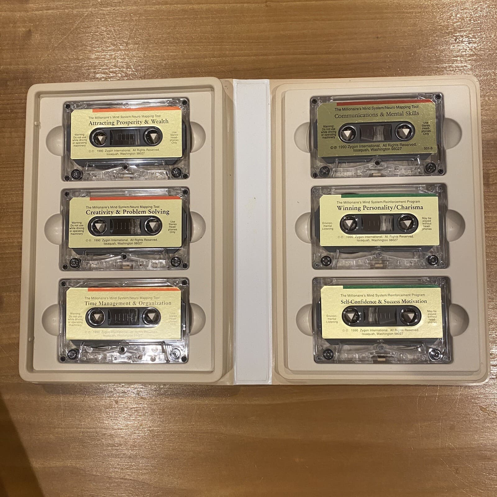 ZYGON MILLIONAIRES MIND CASSETTES VTG Neuro Mapping Tool 2