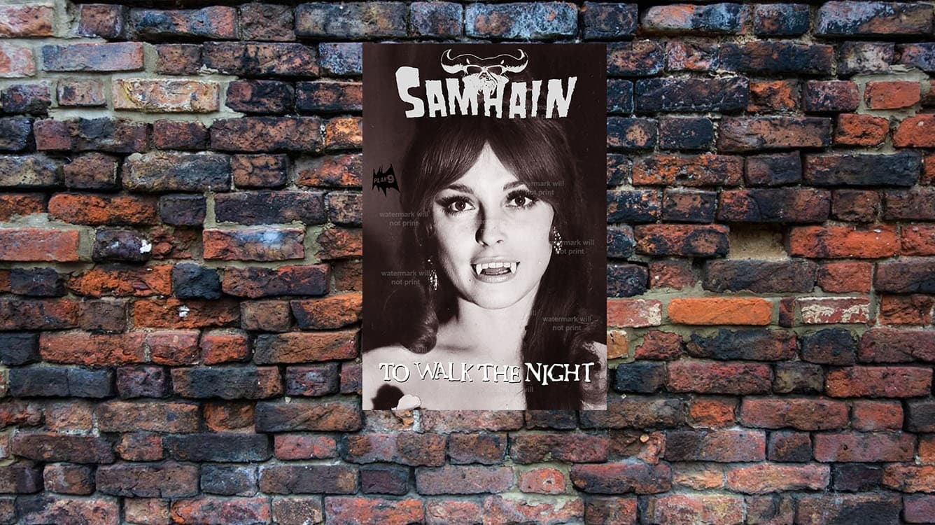 Samhain 1986 To Walk the Night "Sharon w/ fangs" poster 16" x 24" Misfits Danzig