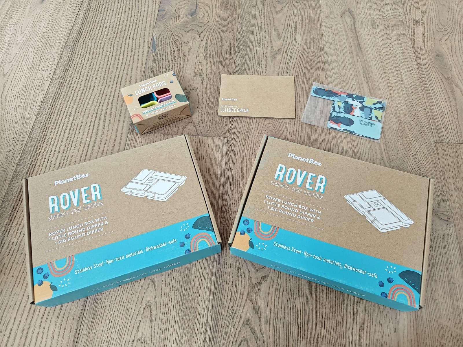 TWO Planetbox Rover Lunchboxes with Magnets And Pods New In Box