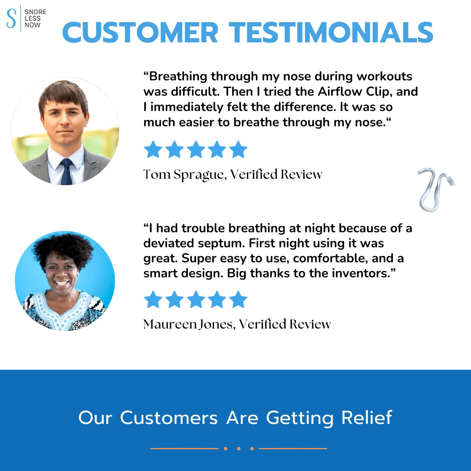 SnoreLessNow Nasal Dilator SMALL | Reduce Snoring | Swiss Made | FDA Registered 5