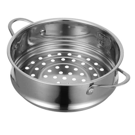  Stainless Steel Steamer Stackable Steamer Basket Steaming Insert 17.6X16X5.8CM